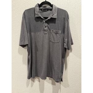 Travis‎ Mathew Charcoal Gray Jersey Stripe Golf Polo Size L